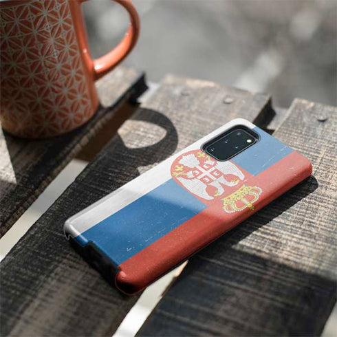 Serbia Flag Distressed Galaxy S20 Plus Pro Case